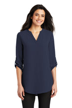 Load image into Gallery viewer, Port Authority ® Ladies 3/4-Sleeve Tunic Blouse
