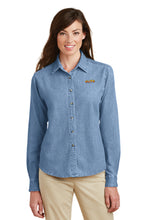 Load image into Gallery viewer, Port &amp; Company® - Ladies Long Sleeve Value Denim Shirt
