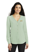 Load image into Gallery viewer, Port Authority ® Ladies Long Sleeve Button-Front Blouse
